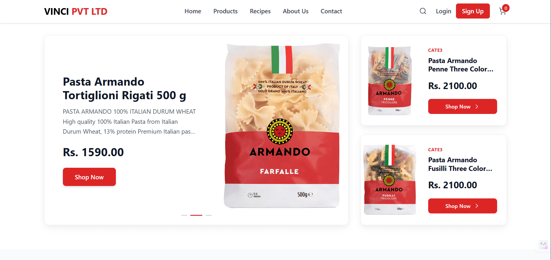 Vinci Stores – Premium E-Commerce & Culinary Integration